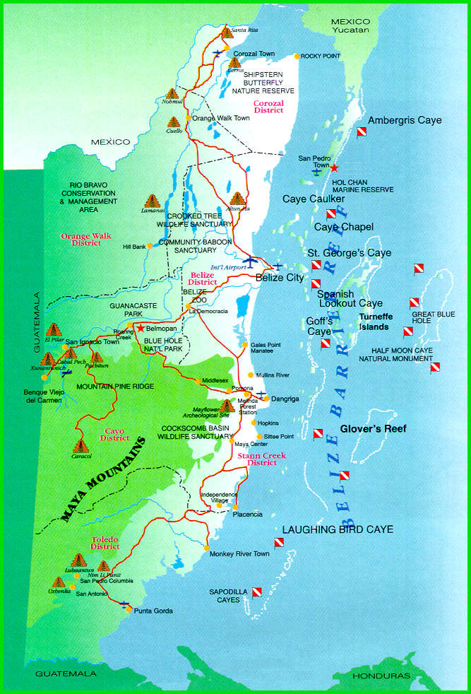 Belize Map